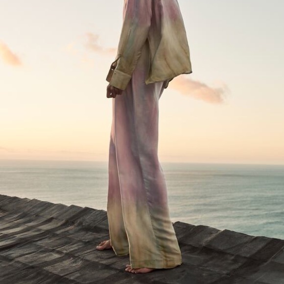 Zara Tie Dye Multicolored Shirt & Pants Set, XS - Picture 3 of 12